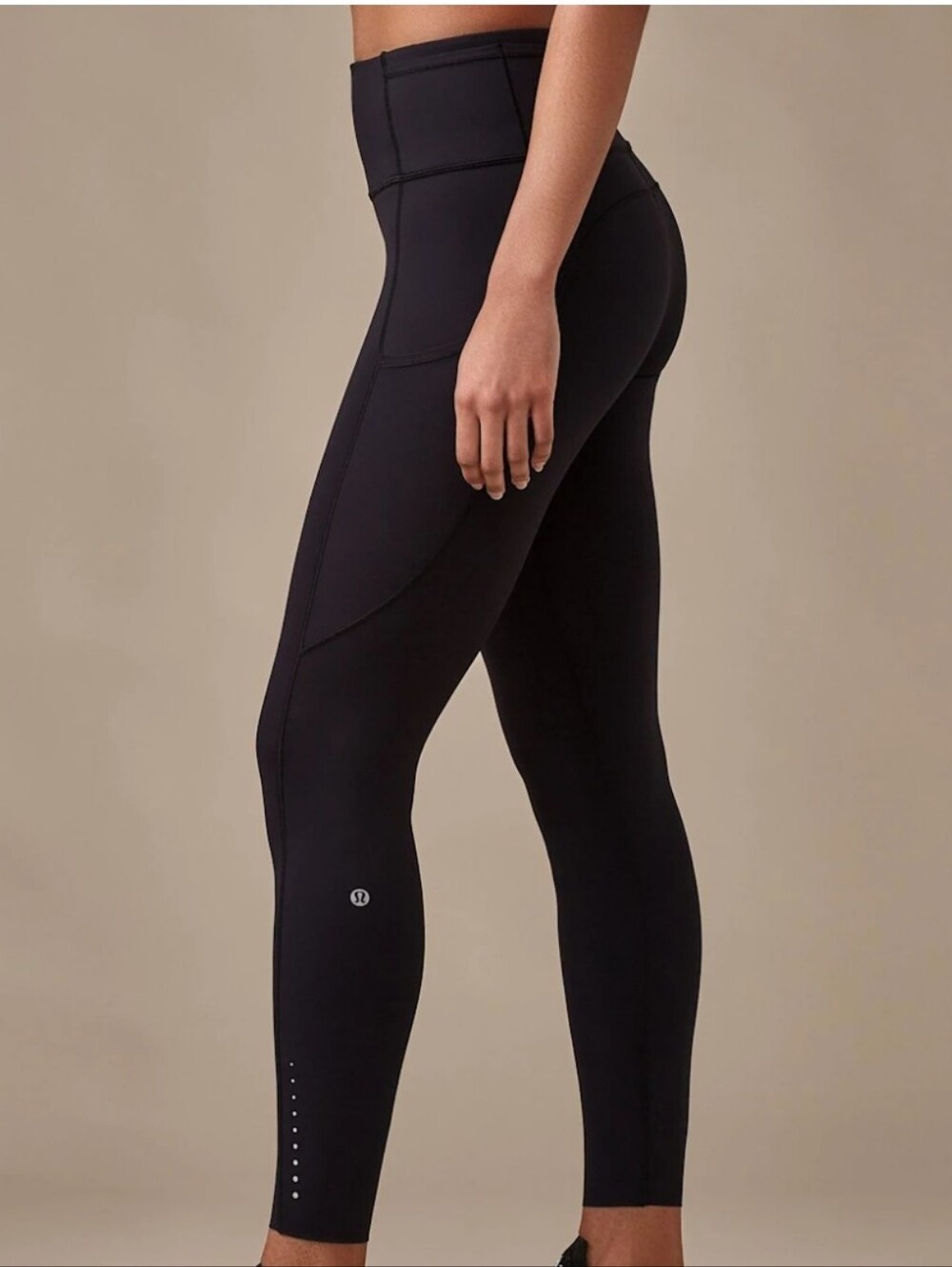 Lululemon Fast and Free High-Rise Tight 25" 7 Pocket Black Performance Leggings